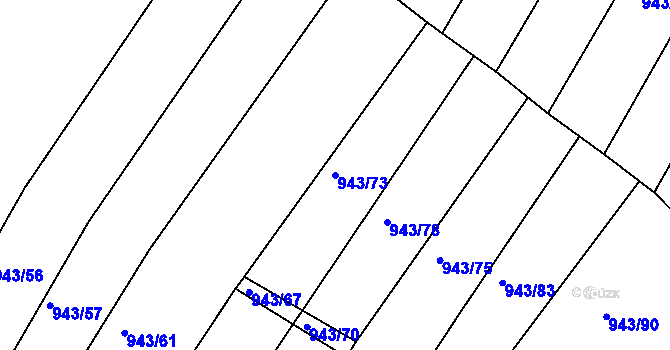 Parcela st. 943/73 v KÚ Omice, Katastrální mapa