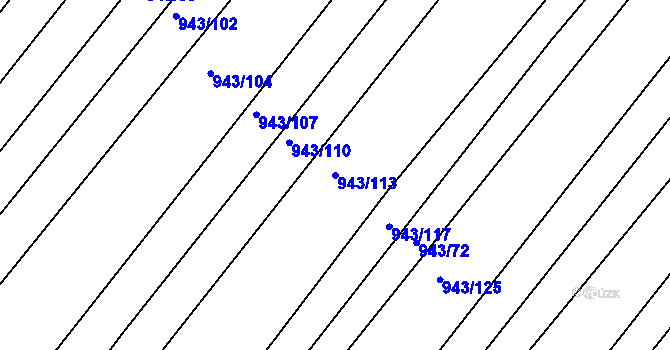 Parcela st. 943/113 v KÚ Omice, Katastrální mapa