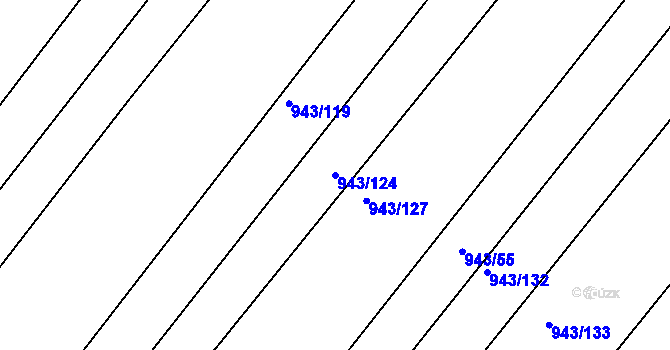 Parcela st. 943/124 v KÚ Omice, Katastrální mapa