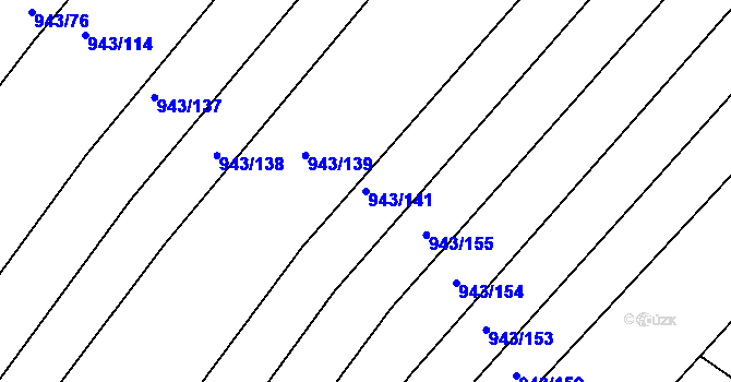 Parcela st. 943/141 v KÚ Omice, Katastrální mapa