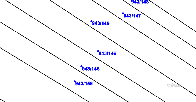 Parcela st. 943/146 v KÚ Omice, Katastrální mapa