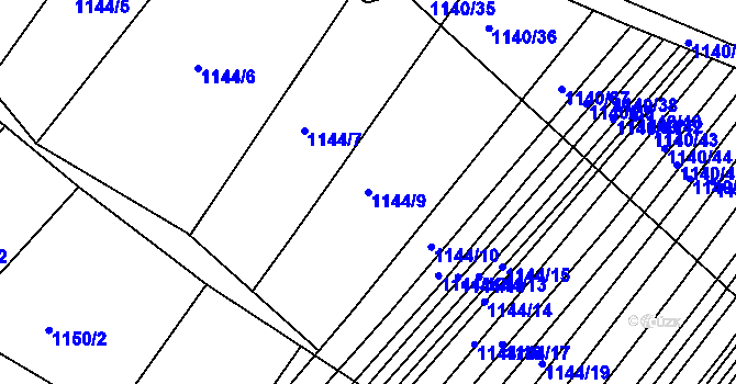 Parcela st. 1144/9 v KÚ Omice, Katastrální mapa