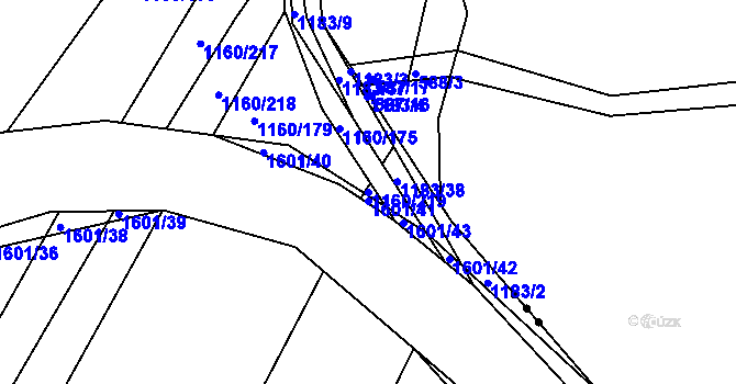 Parcela st. 1160/219 v KÚ Omice, Katastrální mapa