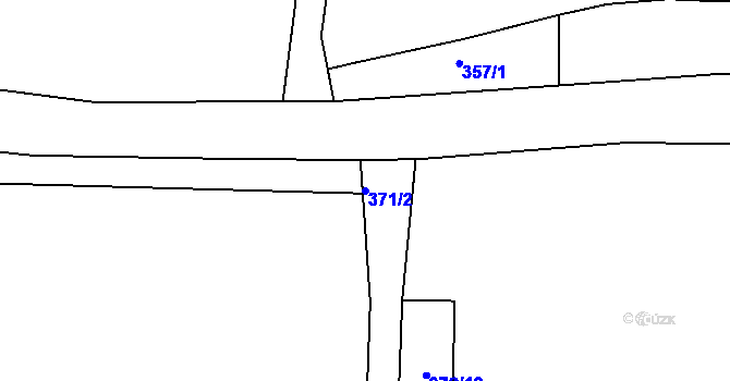 Parcela st. 371/2 v KÚ Omlenice, Katastrální mapa