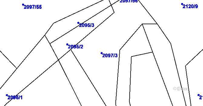 Parcela st. 2097/3 v KÚ Turkovice u Ondřejova, Katastrální mapa