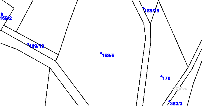 Parcela st. 169/6 v KÚ Ondřejov u Pelhřimova, Katastrální mapa