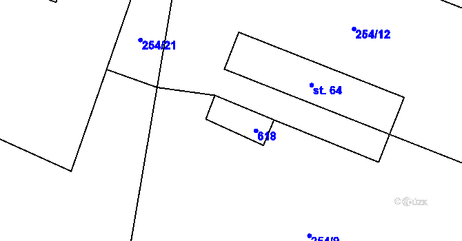 Parcela st. 70 v KÚ Křečovice u Onomyšle, Katastrální mapa