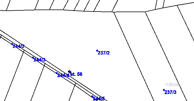 Parcela st. 237/2 v KÚ Křečovice u Onomyšle, Katastrální mapa