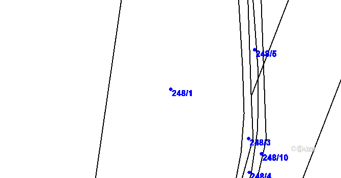 Parcela st. 248/1 v KÚ Křečovice u Onomyšle, Katastrální mapa