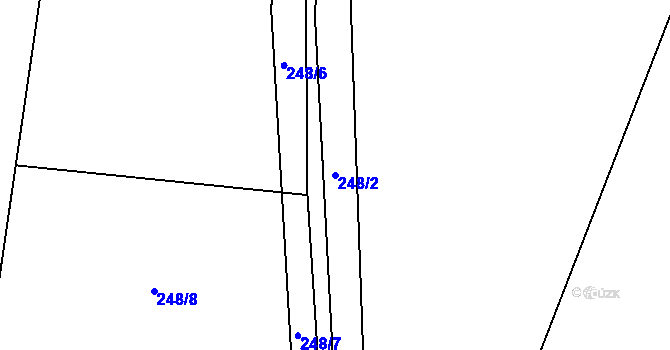 Parcela st. 248/2 v KÚ Křečovice u Onomyšle, Katastrální mapa