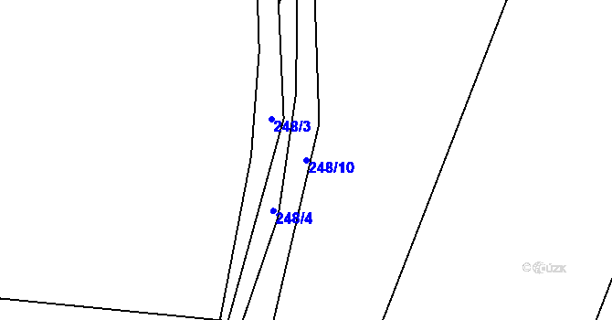 Parcela st. 248/10 v KÚ Křečovice u Onomyšle, Katastrální mapa