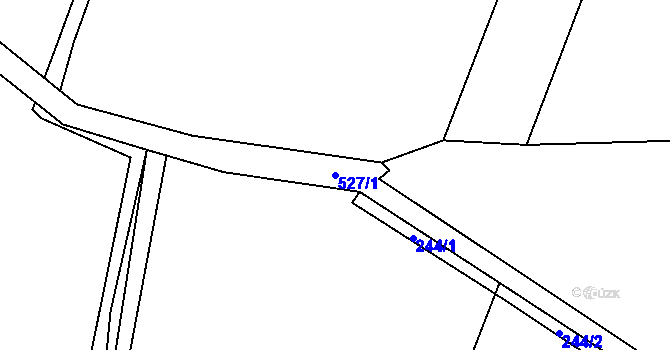Parcela st. 527/1 v KÚ Křečovice u Onomyšle, Katastrální mapa
