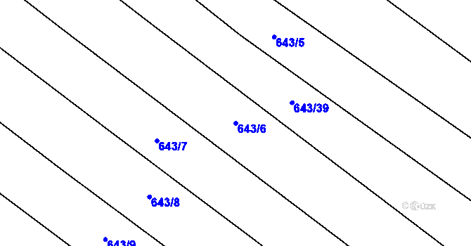 Parcela st. 643/6 v KÚ Onomyšl, Katastrální mapa