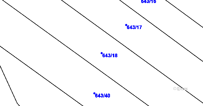 Parcela st. 643/18 v KÚ Onomyšl, Katastrální mapa