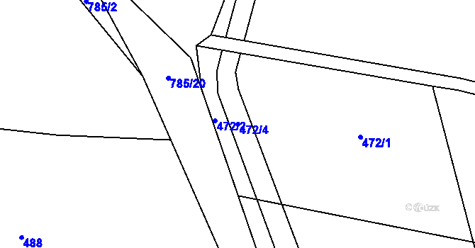 Parcela st. 472/4 v KÚ Onomyšl, Katastrální mapa