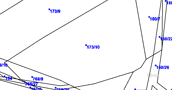 Parcela st. 173/10 v KÚ Onomyšl, Katastrální mapa