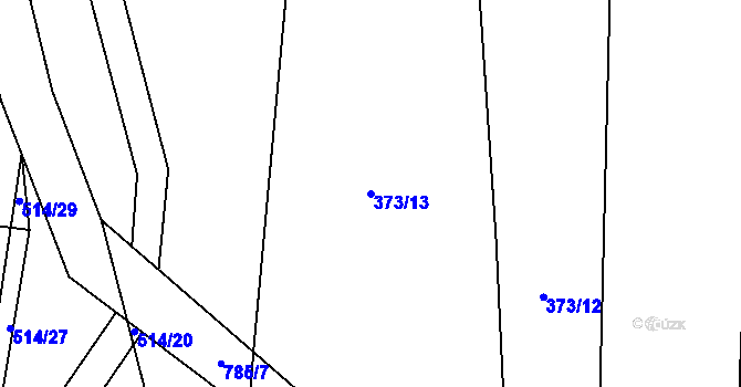 Parcela st. 373/13 v KÚ Onomyšl, Katastrální mapa