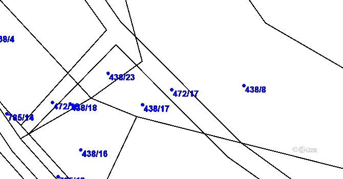 Parcela st. 472/17 v KÚ Onomyšl, Katastrální mapa