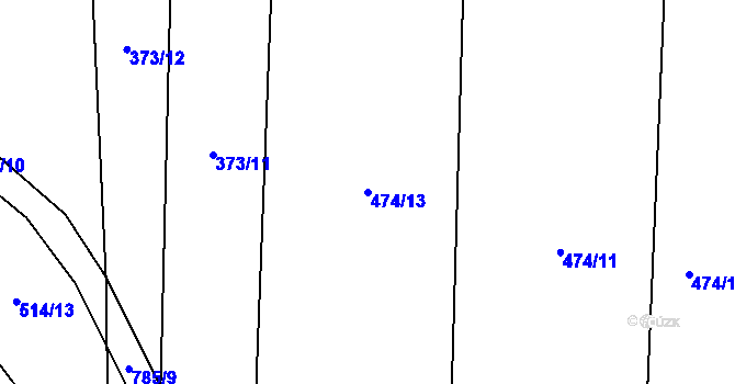Parcela st. 474/13 v KÚ Onomyšl, Katastrální mapa