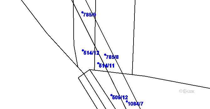 Parcela st. 785/8 v KÚ Onomyšl, Katastrální mapa