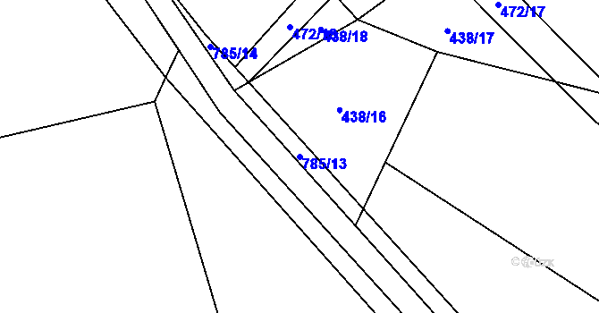 Parcela st. 785/13 v KÚ Onomyšl, Katastrální mapa
