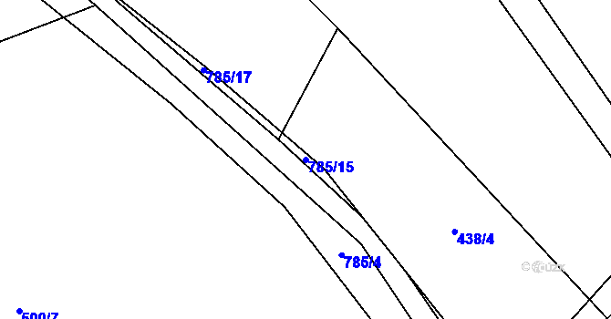 Parcela st. 785/15 v KÚ Onomyšl, Katastrální mapa