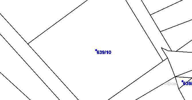 Parcela st. 639/10 v KÚ Onomyšl, Katastrální mapa