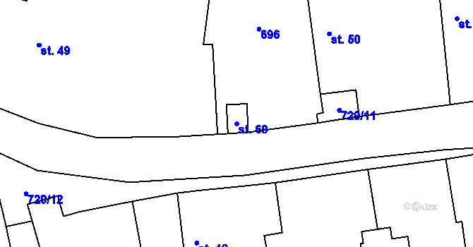 Parcela st. 69 v KÚ Rozkoš u Onomyšle, Katastrální mapa