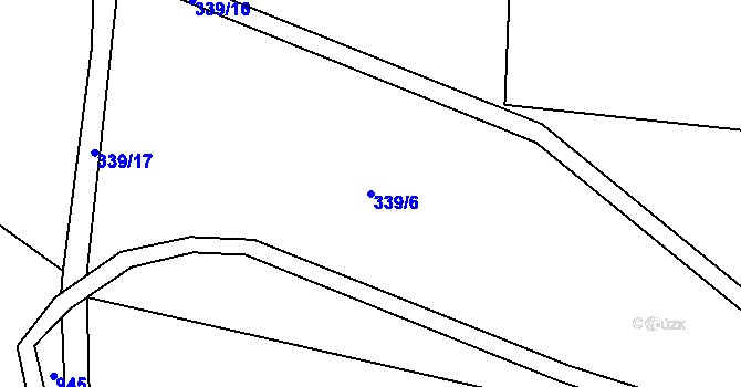 Parcela st. 339/6 v KÚ Onšov na Moravě, Katastrální mapa