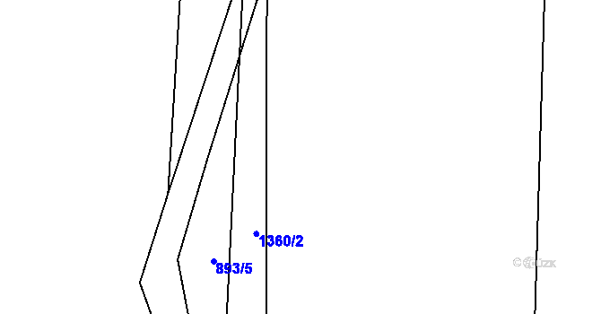 Parcela st. 883/2 v KÚ Podboří, Katastrální mapa