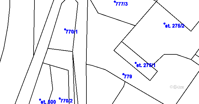 Parcela st. 778 v KÚ Opatov v Čechách, Katastrální mapa