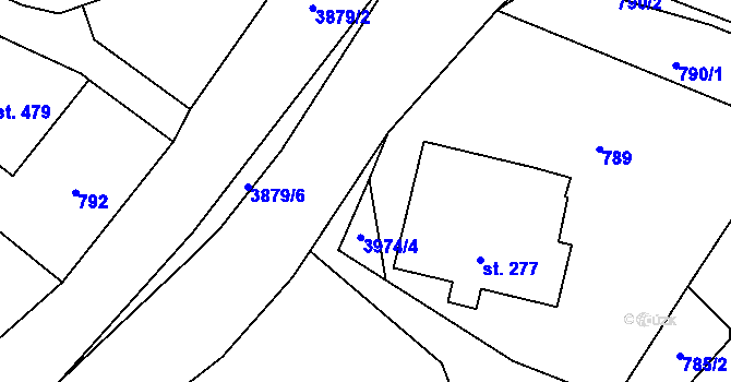 Parcela st. 4292/34 v KÚ Opatov v Čechách, Katastrální mapa