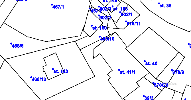 Parcela st. 41/3 v KÚ Opatov u Jihlavy, Katastrální mapa