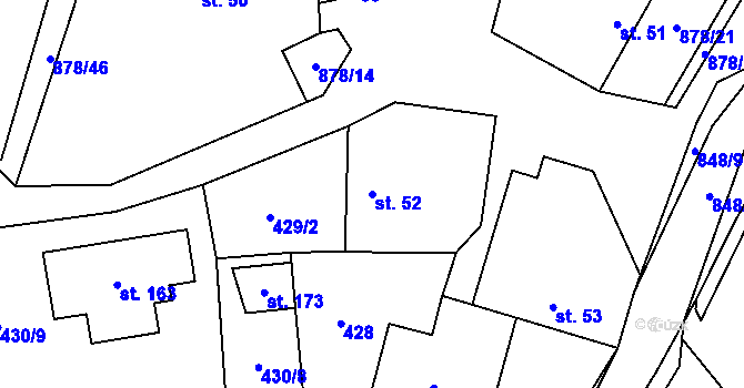 Parcela st. 52 v KÚ Opatov u Jihlavy, Katastrální mapa