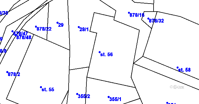 Parcela st. 56 v KÚ Opatov u Jihlavy, Katastrální mapa