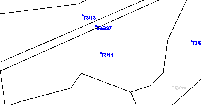 Parcela st. 73/11 v KÚ Opatov u Jihlavy, Katastrální mapa