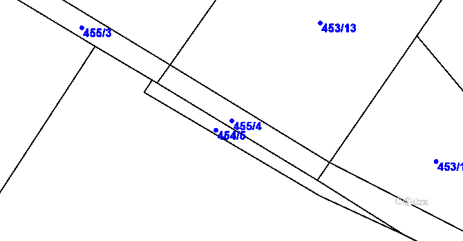 Parcela st. 455/4 v KÚ Opatov u Jihlavy, Katastrální mapa