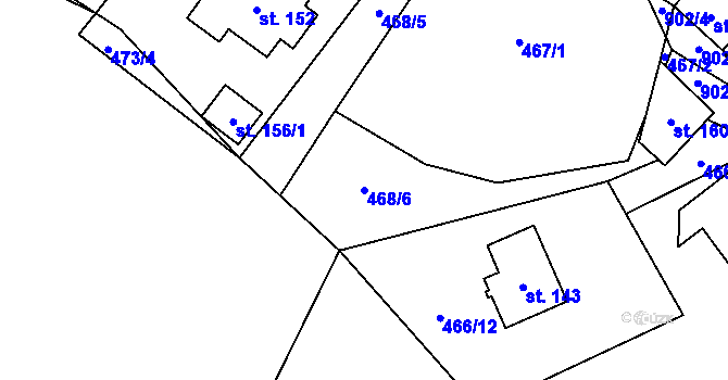 Parcela st. 468/6 v KÚ Opatov u Jihlavy, Katastrální mapa