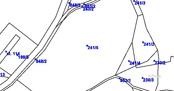 Parcela st. 241/5 v KÚ Opatov u Jihlavy, Katastrální mapa