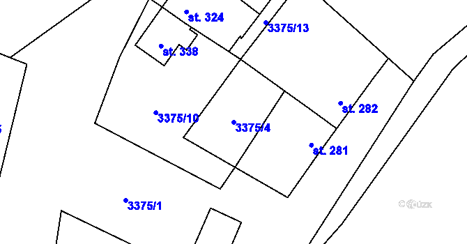 Parcela st. 3375/4 v KÚ Opatov na Moravě, Katastrální mapa