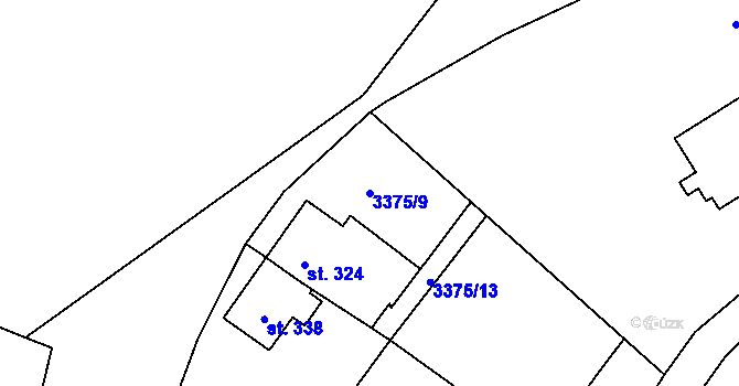 Parcela st. 3375/9 v KÚ Opatov na Moravě, Katastrální mapa