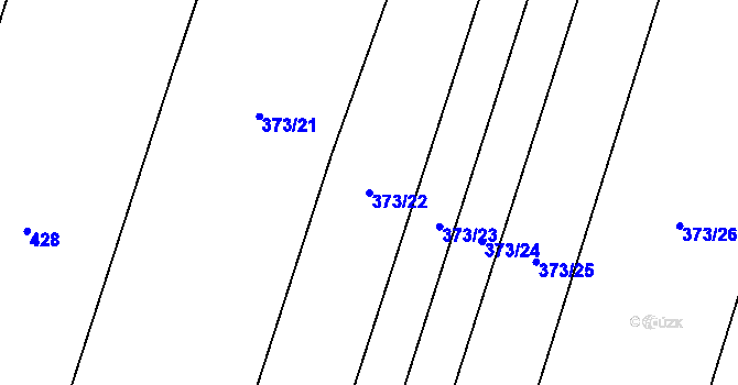 Parcela st. 373/22 v KÚ Opatov na Moravě, Katastrální mapa