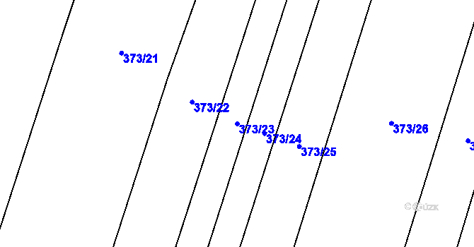 Parcela st. 373/23 v KÚ Opatov na Moravě, Katastrální mapa