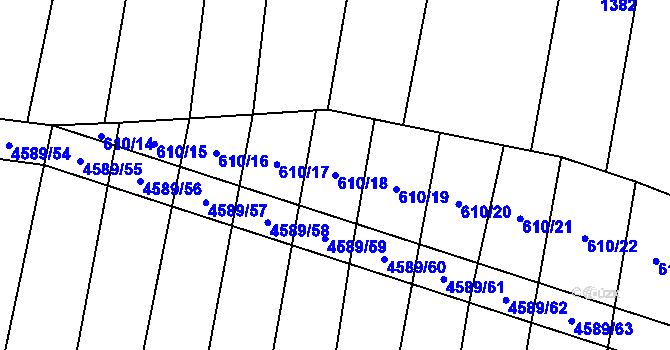 Parcela st. 610/18 v KÚ Opatov na Moravě, Katastrální mapa