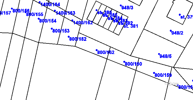 Parcela st. 800/162 v KÚ Opatov na Moravě, Katastrální mapa