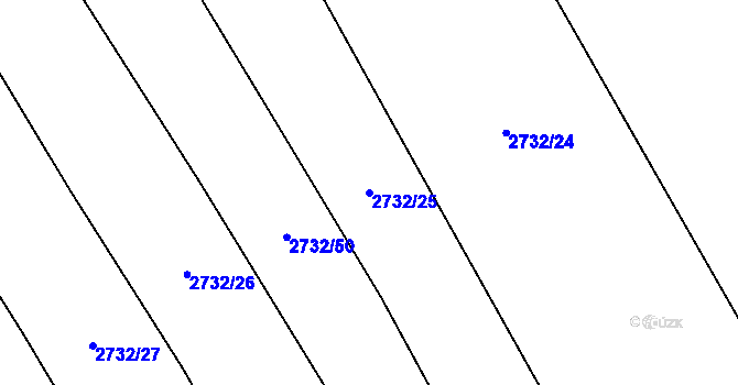 Parcela st. 2732/25 v KÚ Opatov na Moravě, Katastrální mapa