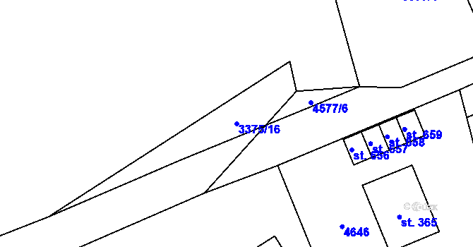 Parcela st. 3375/16 v KÚ Opatov na Moravě, Katastrální mapa