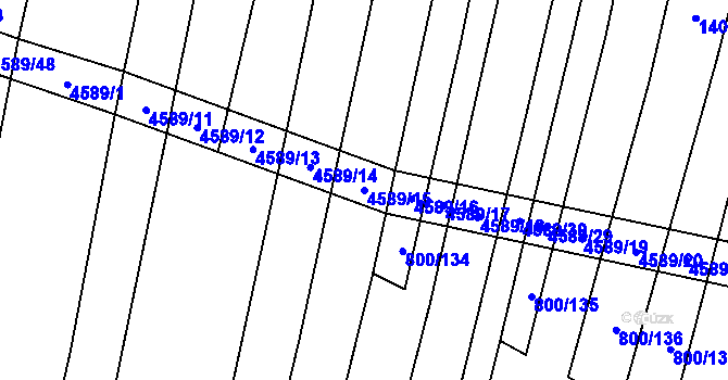 Parcela st. 4589/15 v KÚ Opatov na Moravě, Katastrální mapa