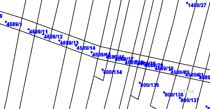 Parcela st. 4589/16 v KÚ Opatov na Moravě, Katastrální mapa