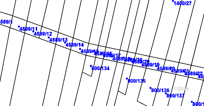 Parcela st. 4589/17 v KÚ Opatov na Moravě, Katastrální mapa